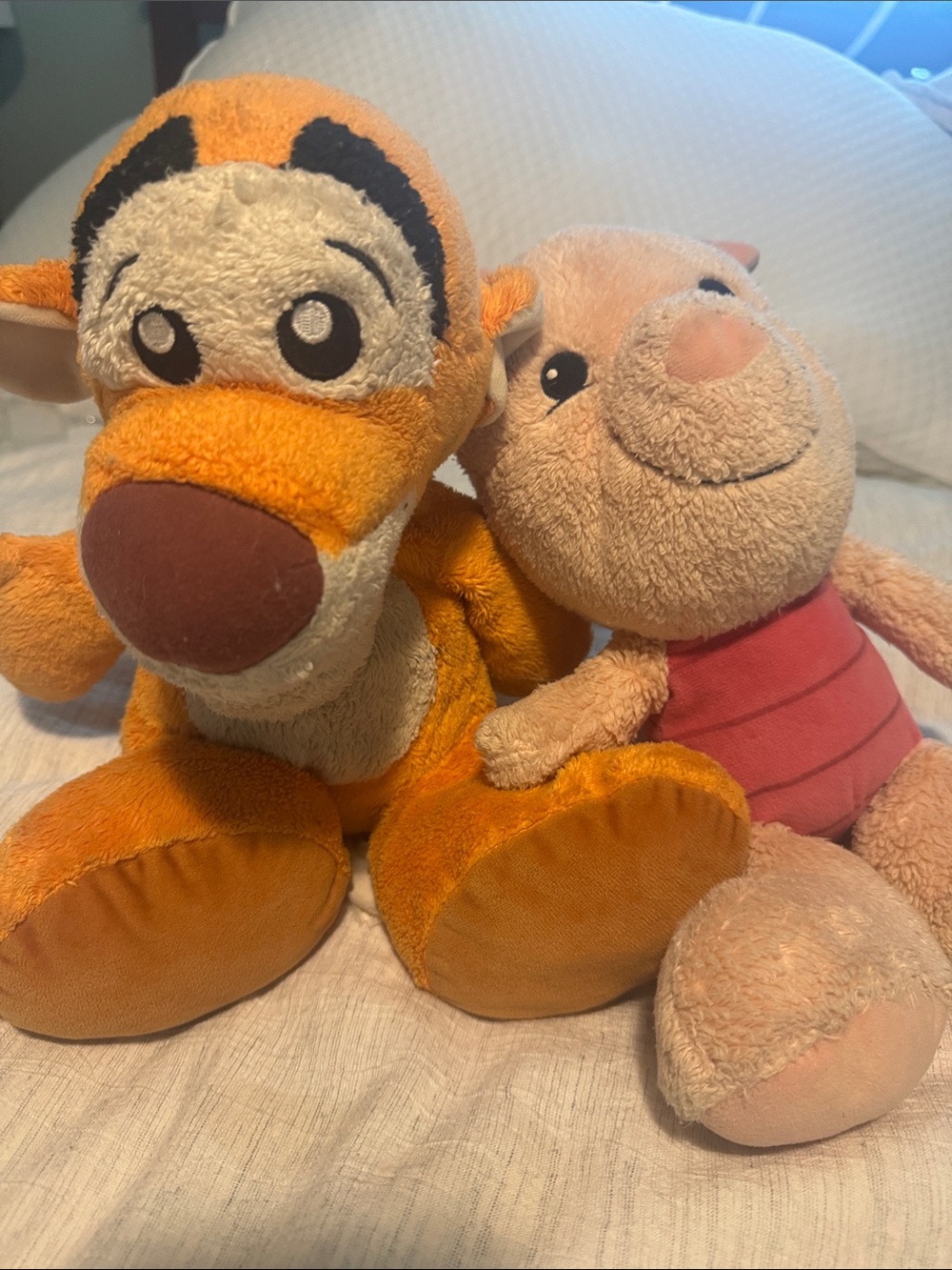 Disney Tigger and Piglet Plush Duo - Orange, Pink, Cream